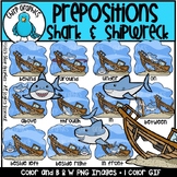 Prepositions, Shark and Shipwreck Clip Art Set