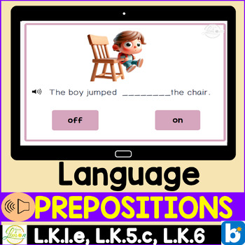 Preview of Prepositions| Spatial Concepts BOOM CARDS | digital resources