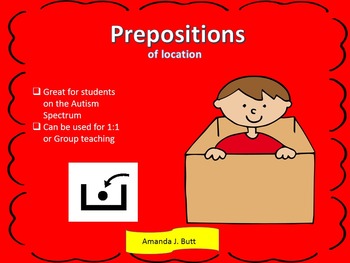 Preview of Prepositions - Special Needs; Autism; Kindergarten; First Grade; Centers