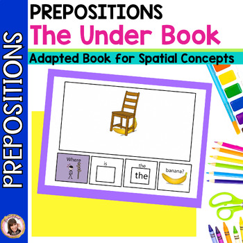 Preview of Prepositions Spatial Concepts The Under Book Adapted for Speech Therapy, Autism