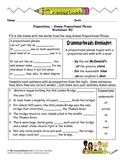 Prepositions Worksheet Packet and Lesson Plan - 8 pages pl