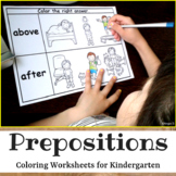 Prepositions Worksheets - Color the Correct Answer