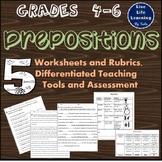 Prepositions Worksheets Parts of Speech