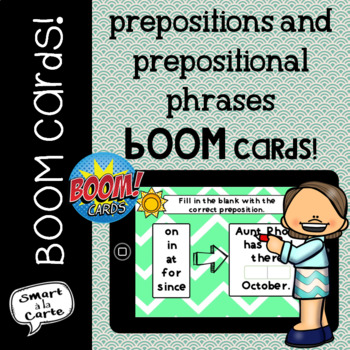 Preview of Prepositions and Prepositional Phrases BOOM Cards!