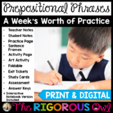 Prepositions and Prepositional Phrases Lesson, Practice, &