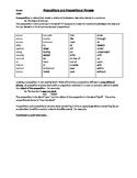 Prepositional Phrase Worksheets