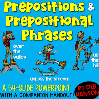 Preview of Prepositions and Prepositional Phrases PowerPoint Lesson with Practice Exercises