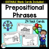 Prepositions Task Cards with Prepositional Phrase Practice