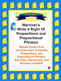 Prepositions and Prepositional Phrases: Warriner's Write i