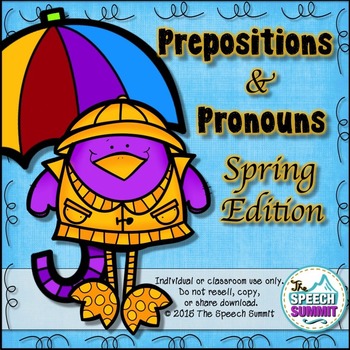 Preview of Prepositions and Pronouns {Spring Edition}