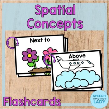 Preview of Prepositions and Spatial Concepts Flashcards | Printable Card Deck