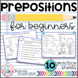 Prepositions for Beginners Practice Sheets