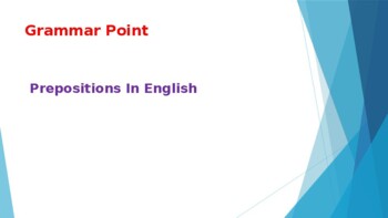 Preview of Prepositions in English