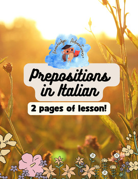 Preview of Prepositions in Italian