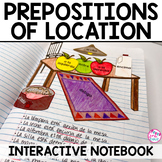 Spanish Interactive Notebook Activity Prepositions of Loca