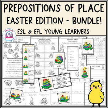Preview of Prepositions of Place - Easter Edition (ESL)