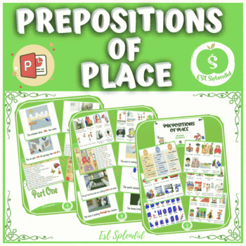 Preview of Prepositions of Place: PowerPoint, Activities, Clip Art.