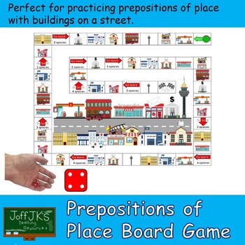 Prepositions of Place with Buildings Board Game by JoffJK's teacher ...