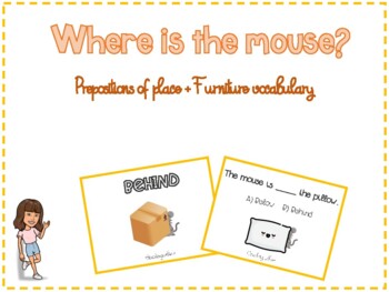 Preview of Prepositions of place + Furniture vocabulary