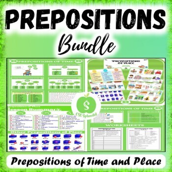 Preview of Prepositions of place | prepositions of time | prepositions worksheet exercises