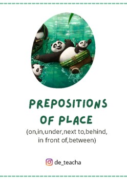 Preposition of place worksheets