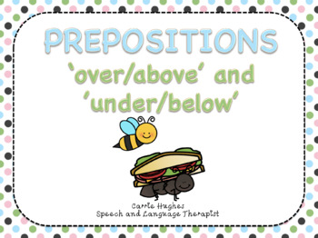 Preview of Prepositions - over/above and under/below - picture cards