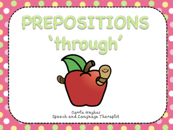 Preview of Prepositions - through - picture cards