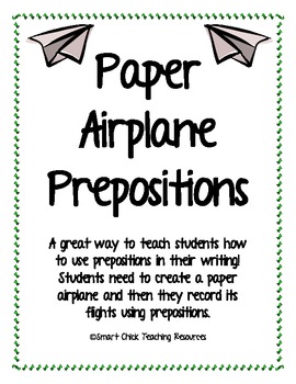 Preview of Prepositions with Paper Airplanes Hands-On Lab