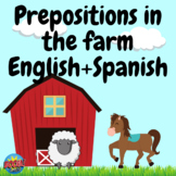 Prepositions with the farm animals English + Spanish