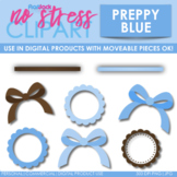Preppy Blue Design Elements (Digital Use Ok!)