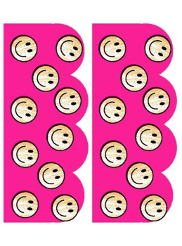 Emoji Christmas, Hot Pink Christmas Ornaments, Smiley, Preppy