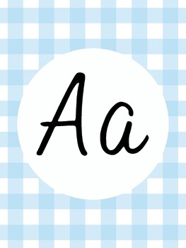 Preview of Preppy Gingham Alphabet Posters