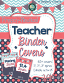 Teacher Binder Cover/Inserts Editable: Preppy Nautical