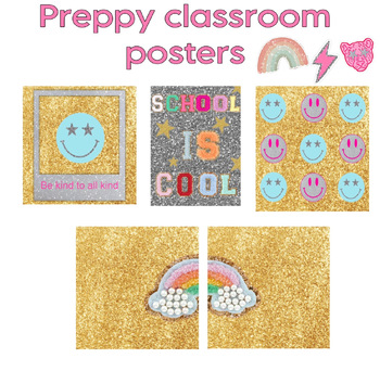 Preview of Preppy classroom posters 