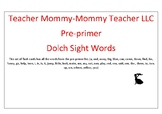 Preprimer Sight Word Flashcards