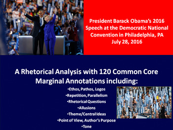 Preview of Pres. Barack Obama 2016 Speech at the Democratic Convention-Rhetorical Analysis