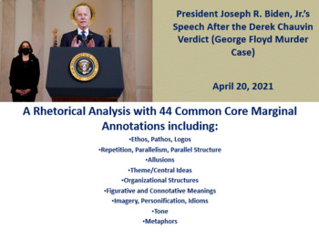 Preview of Pres. Joseph Biden's Speech About George Floyd Verdict  - Rhetorical Analysis