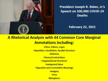 Preview of Pres. Joseph Biden's Speech about 500,000 COVID-19 Deaths - Rhetorical Analysis