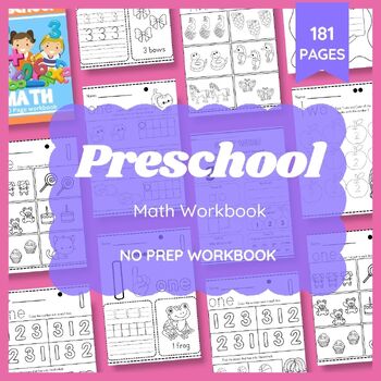 Preview of Growing with Seasons & Holidays: Preschool Math Workbook (180 Pages)