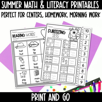 Summer Worksheets | Summer Packet by KinderMyWay | TpT