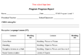 Preschool ABA Progress Report for Parents