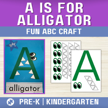 Preschool ABC Craft - Letter A for Alligator by Connect Kids English