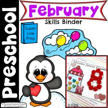 Preschool Activities Binder - February by Planning Playtime | TPT