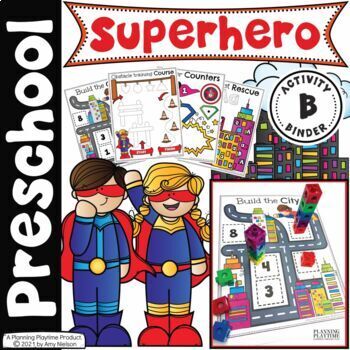 Preview of Preschool Activities Binder - Superhero