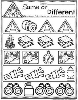 Preschool Activities Camping Theme By Planning Playtime Tpt