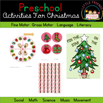 Preschool Activities For Christmas by The Preschool Spot | TPT