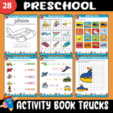 Preschool Activity Book Trucks, Cars, and Airplanes: 28+ G