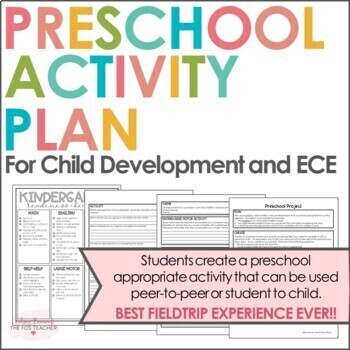 Preview of Preschool Activity Plan | Child Development | Early Childhood Education