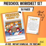 Preschool Activity Sheets, Letters, Colours and Numbers Pr