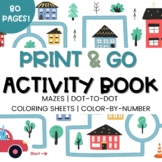 Preschool Activity Sheets - Mazes, Dot-to-Dot, Color By Nu